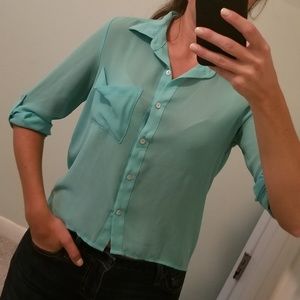 Love Culture turquoise blouse